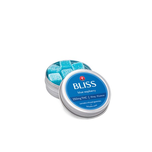 Bliss Gummies Blue Raspberry 250mg THC