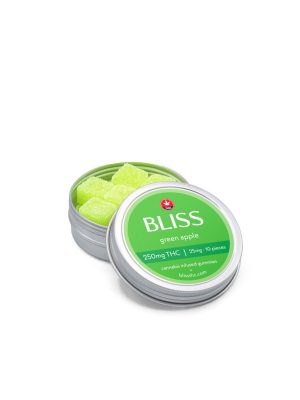 Bliss Gummies Green Apple 250mg THC