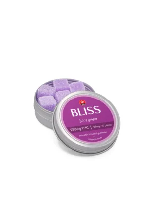 Bliss Gummies Juicy Grape 250mg THC