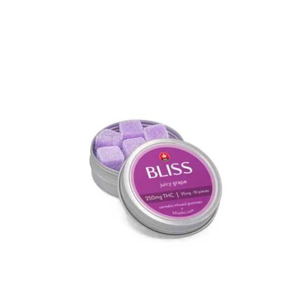 Bliss Gummies Juicy Grape 250mg THC