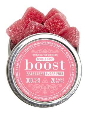Boost – THC Raspberry Gummies (Sugar Free)