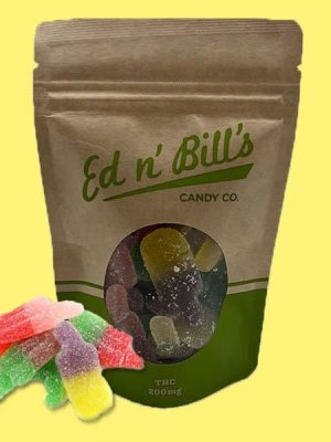 Ed & Bills – Popsicles Information Cannabinoids THC THC / Total (mg) 200 THC / Serving (mg) 10 Edible Type Candy THC Infused Popsicles Enjoy Popsicles candy infused with THC! Ed & Bills Popsicles are marijuana infused candies made with distillate. Each bag of Ed and Bills are infused edible candies containing 200mg of THC divided between 20 treats. That means you will find 10mg of THC in each individual serving. Ed & Bills Candy Co Edibles Candy Bags are deliciously infused with cannabis. Servings 20 infused Popsicles 10mg of THC in each Popsicles 200mg of THC in the full package of Popsicles Ed and Bills Candy Co is a group from Canada producing premium THC infused candy in a variety of flavors. Edibles lovers will find true quality and taste in each bag of infused edibles. Ed and Bills amazing edible products will treat your ailments and get you the sixth sense you’ve been looking for. Ed n Bills Popsicles Candy Ingredients: Ingredients: sugar, glucose syrup, modified corn starch, citric acid, tartaric acid, sodium citrate, lactic acid, natural and artificial flavour, artificial colour including tartrazine. Just like your favorite classic 5cent candies from the candy aisle, these are dosed with THC. Be-careful, these sour gummy candies taste so good it’s hard to notice the 10mg of active THC. Buy Ed & Bills – Popsicles Online in Canada 20% Off Your First Order Using Code BESUPHERB Free Joint With Every Order You Place Ed & Bills – Popsicles Delivery Across Canada Ed & Bills – Popsicles Delivery Same Day Calgary