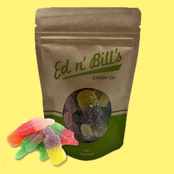 Ed & Bills – Popsicles Information Cannabinoids THC THC / Total (mg) 200 THC / Serving (mg) 10 Edible Type Candy THC Infused Popsicles Enjoy Popsicles candy infused with THC! Ed & Bills Popsicles are marijuana infused candies made with distillate. Each bag of Ed and Bills are infused edible candies containing 200mg of THC divided between 20 treats. That means you will find 10mg of THC in each individual serving. Ed & Bills Candy Co Edibles Candy Bags are deliciously infused with cannabis. Servings 20 infused Popsicles 10mg of THC in each Popsicles 200mg of THC in the full package of Popsicles Ed and Bills Candy Co is a group from Canada producing premium THC infused candy in a variety of flavors. Edibles lovers will find true quality and taste in each bag of infused edibles. Ed and Bills amazing edible products will treat your ailments and get you the sixth sense you’ve been looking for. Ed n Bills Popsicles Candy Ingredients: Ingredients: sugar, glucose syrup, modified corn starch, citric acid, tartaric acid, sodium citrate, lactic acid, natural and artificial flavour, artificial colour including tartrazine. Just like your favorite classic 5cent candies from the candy aisle, these are dosed with THC. Be-careful, these sour gummy candies taste so good it’s hard to notice the 10mg of active THC. Buy Ed & Bills – Popsicles Online in Canada 20% Off Your First Order Using Code BESUPHERB Free Joint With Every Order You Place Ed & Bills – Popsicles Delivery Across Canada Ed & Bills – Popsicles Delivery Same Day Calgary