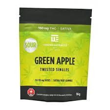 Twisted Extracts Sour Green Apple THC – 160mg (Sativa)