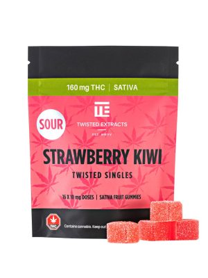 Twisted Extracts Sour Strawberry Kiwi THC – 160mg (Sativa)